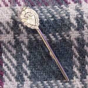 *925* Sterling Silver Rhinestone Pin